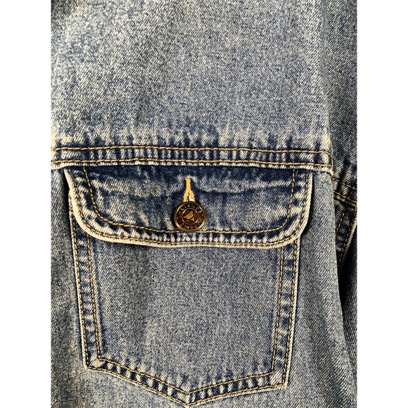 Lizwear vintage 100% cotton denim cropped boxy jacket L - Picture 6 of 6